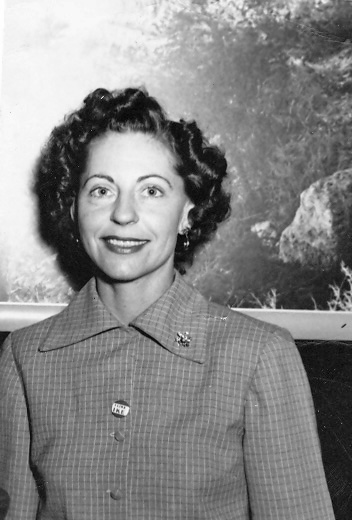 Portrait of woman in a suit in the 50s