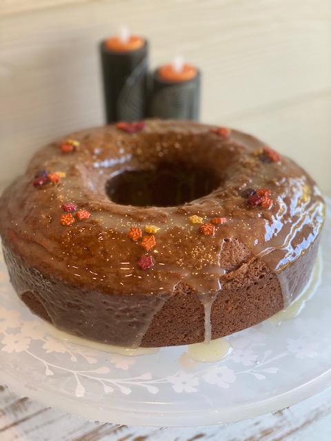 OLD TIME FIG PRESERVES CAKE WITH BUTTERMILK GLAZE